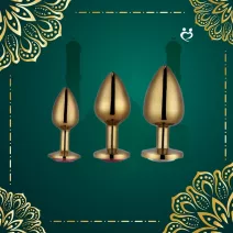 Gold Basic Metal Butt Plug Set (3 PIECES)