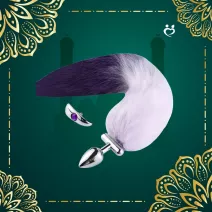 Purple Fox Tail Butt Plug, 15"