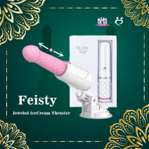 Pillow Talk Feisty Thrusting Massager, Suction Mount Attached