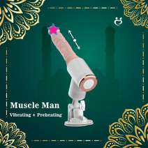 Muscle Man Vibrating Sex Machine, Auto-Warming