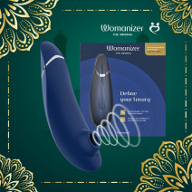 Womanizer Premium 2 Clitoris Sucking Stimulator - Blue