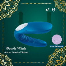 Satisfyer Double Whale U-shaped Couples Vibrator, Blue